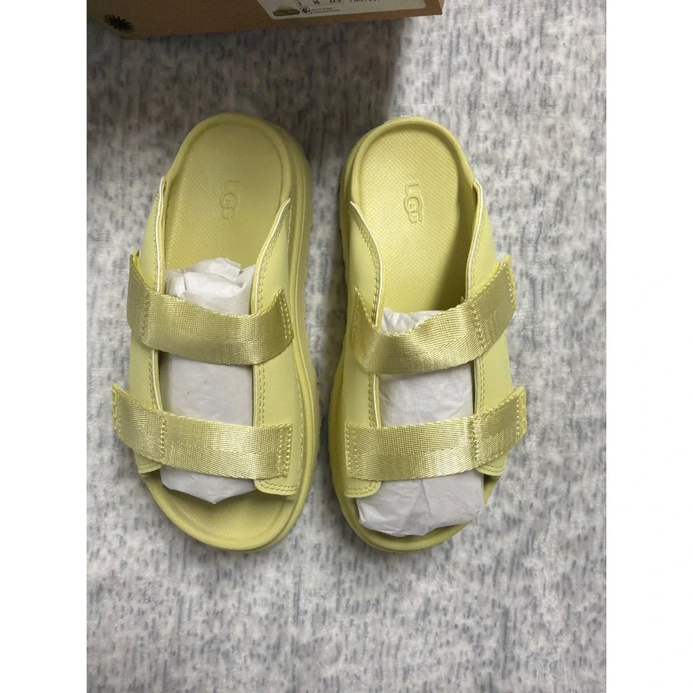 UGG GoldenGlow Slide Sandals GLDN Yellow 1166513K Kids Size‎ 4 Womens 6 NEW